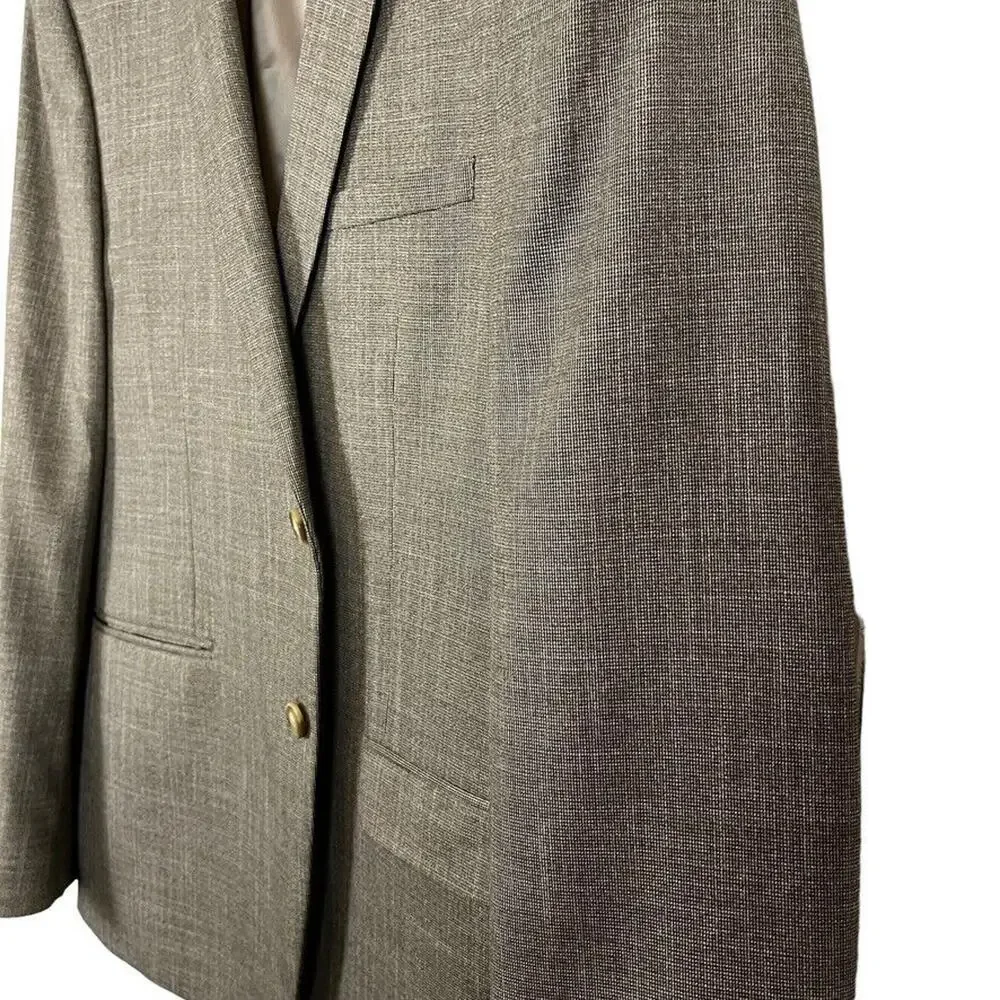 Van Heusen Flex Slim Fit Mens Suit Jacket Blazer Lined Stretch Beige Black 44R